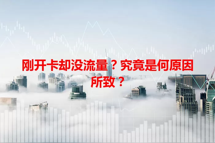 刚开卡却没流量？究竟是何原因所致？