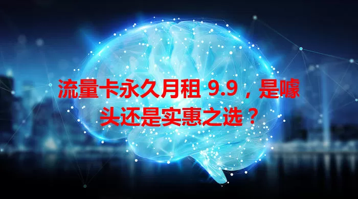 流量卡永久月租 9.9，是噱头还是实惠之选？