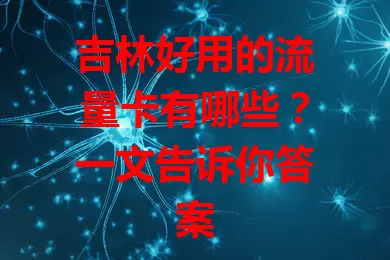 吉林好用的流量卡有哪些？一文告诉你答案