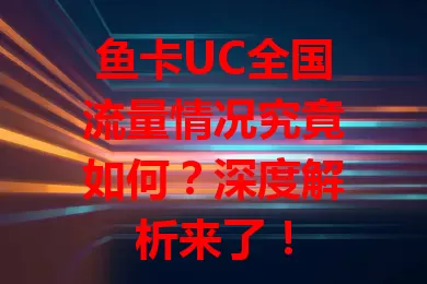 鱼卡UC全国流量情况究竟如何？深度解析来了！