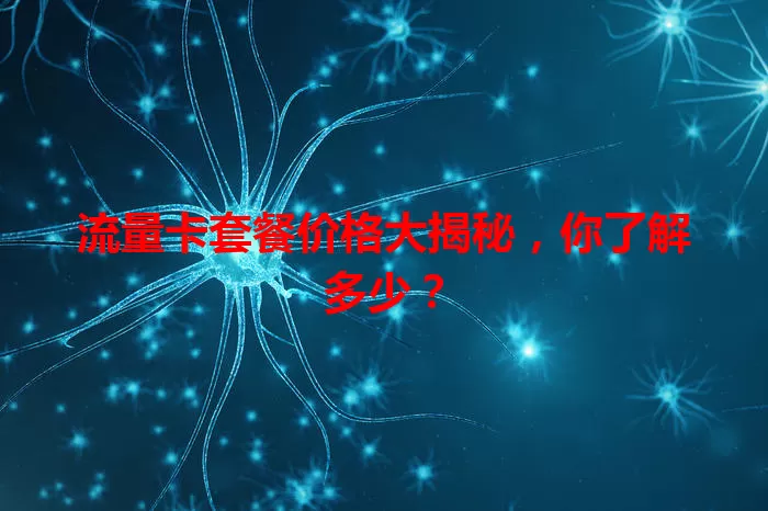 流量卡套餐价格大揭秘，你了解多少？
