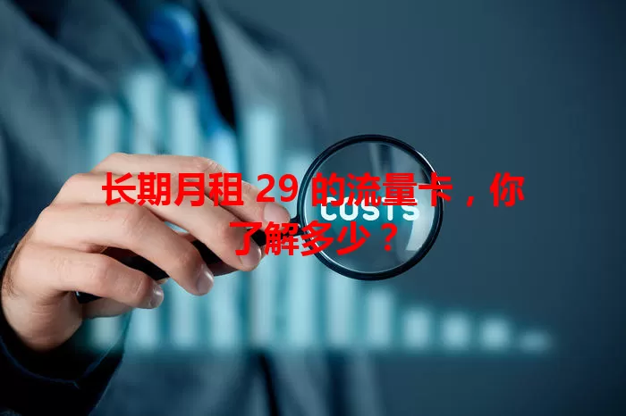 长期月租 29 的流量卡，你了解多少？