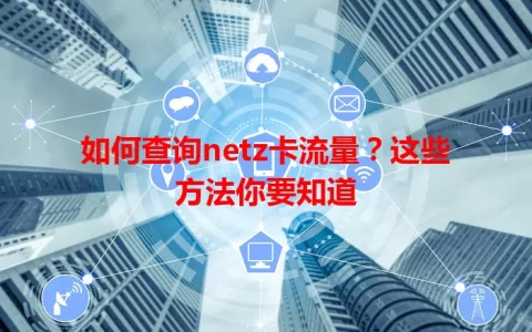 如何查询netz卡流量？这些方法你要知道